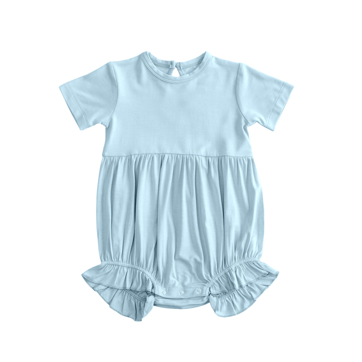 toddle girl blue color short sleeve summer romper preorder