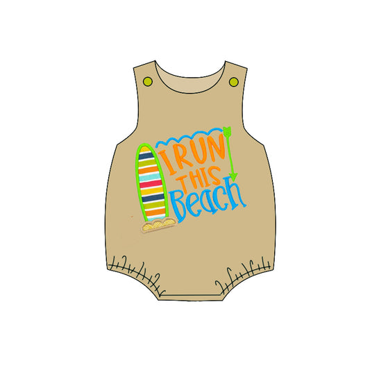 toddle boy irun this beach summer romper preorder