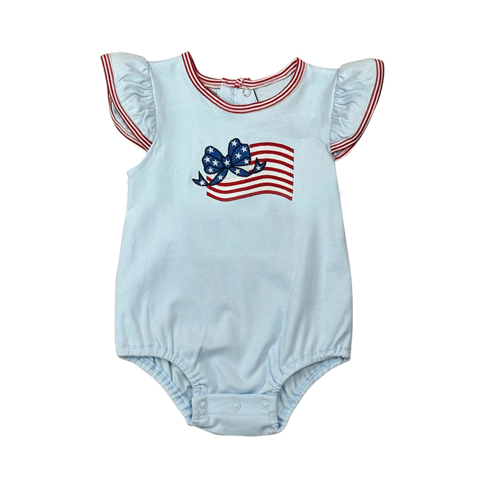 toddle girl American flag design summer romper preorder
