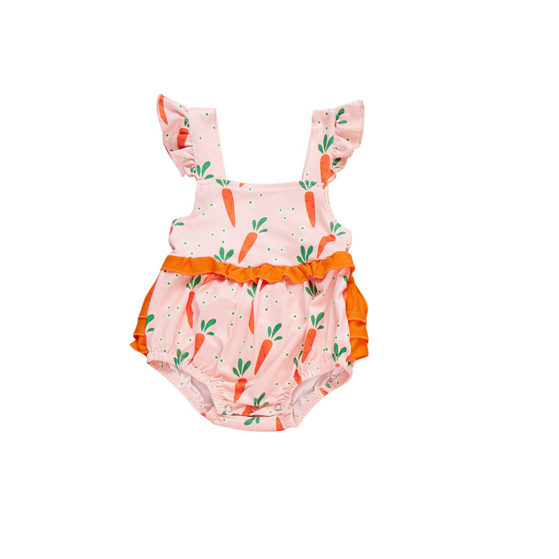 Easter carrot design summer romper preorder