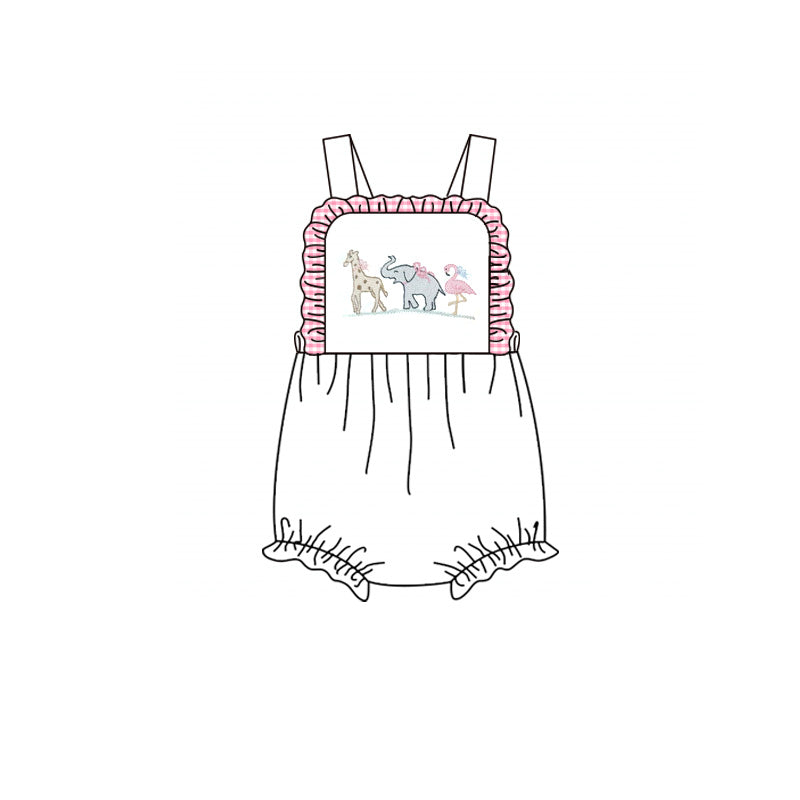 Animal design girls summer romper preorder