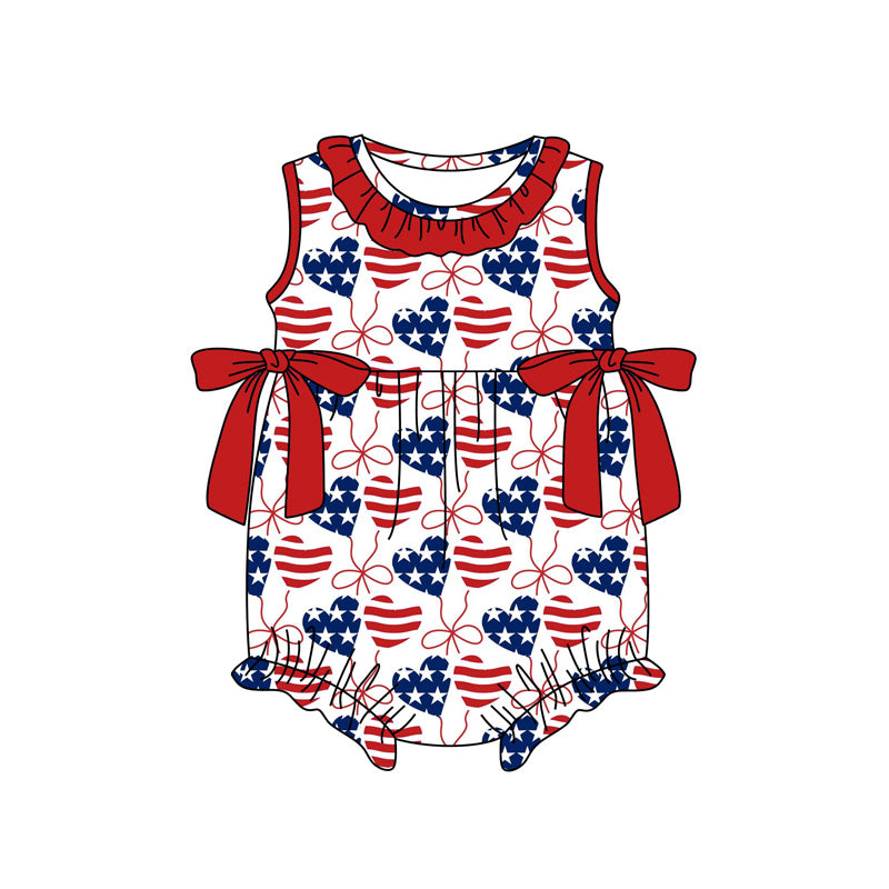 July 4th design girls summer romper preorder