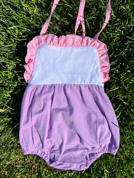 Pink lavender color girls summer romper preorder