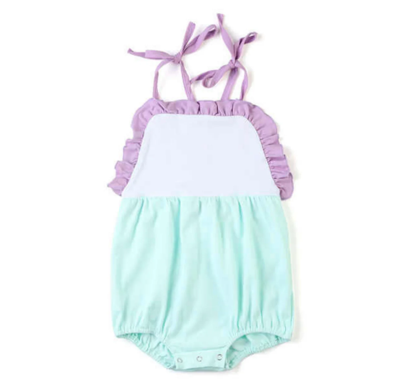 Blue lavender color girls summer romper preorder