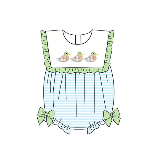 Toddle girl short sleeve mallard duck romper preorder