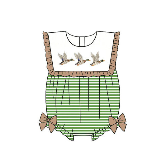 Toddle girl short sleeve mallard duck romper preorder