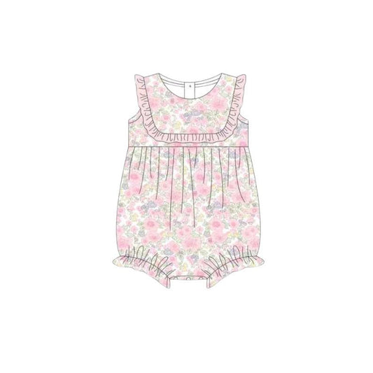 Toddle girl pink floral romper preorder