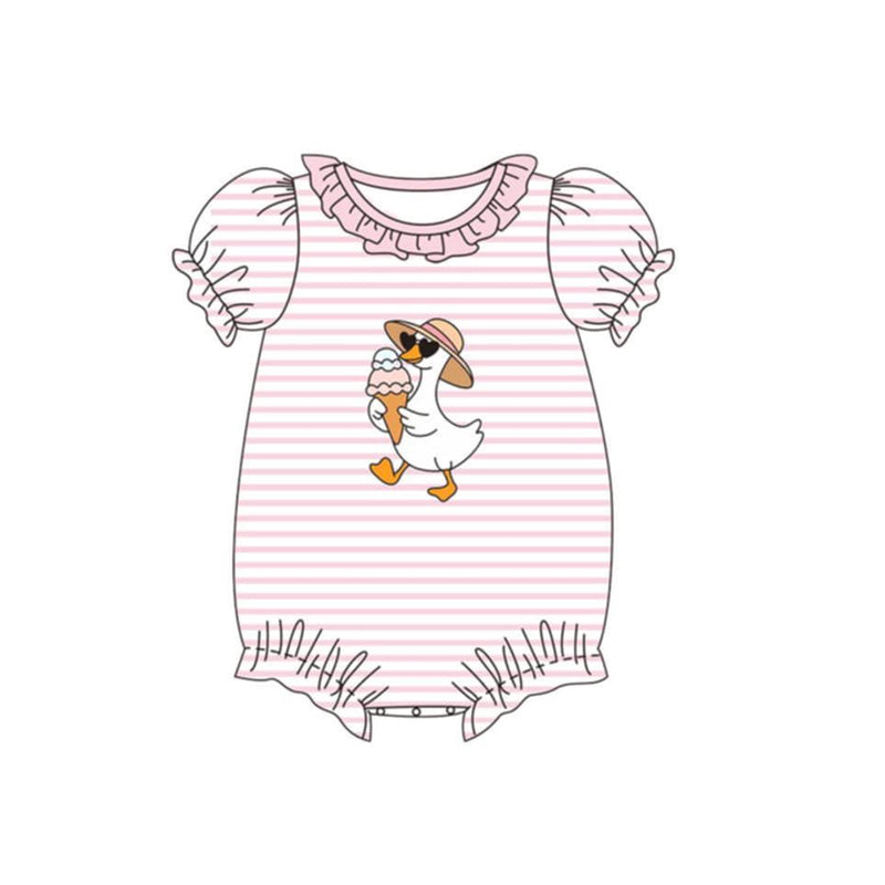 Goose print toodle girl summer romper preorder