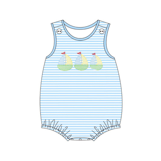Sailboat print toodle boy summer romper preorder
