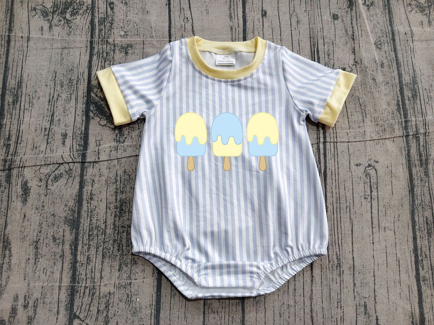 Embroidery Popsible print toodle boy summer romper preorder