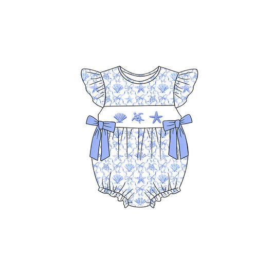 Turtle print toodle girl summer romper preorder