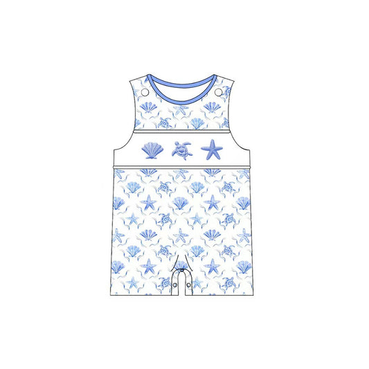 Turtle print toodle boy summer romper preorder