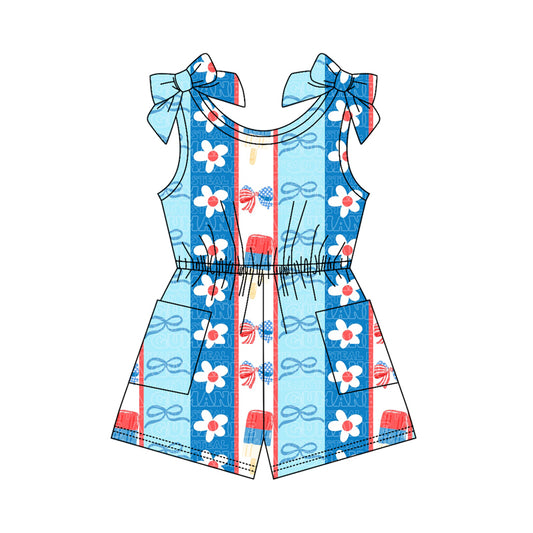 America girls flowers design jumpsuit preorder