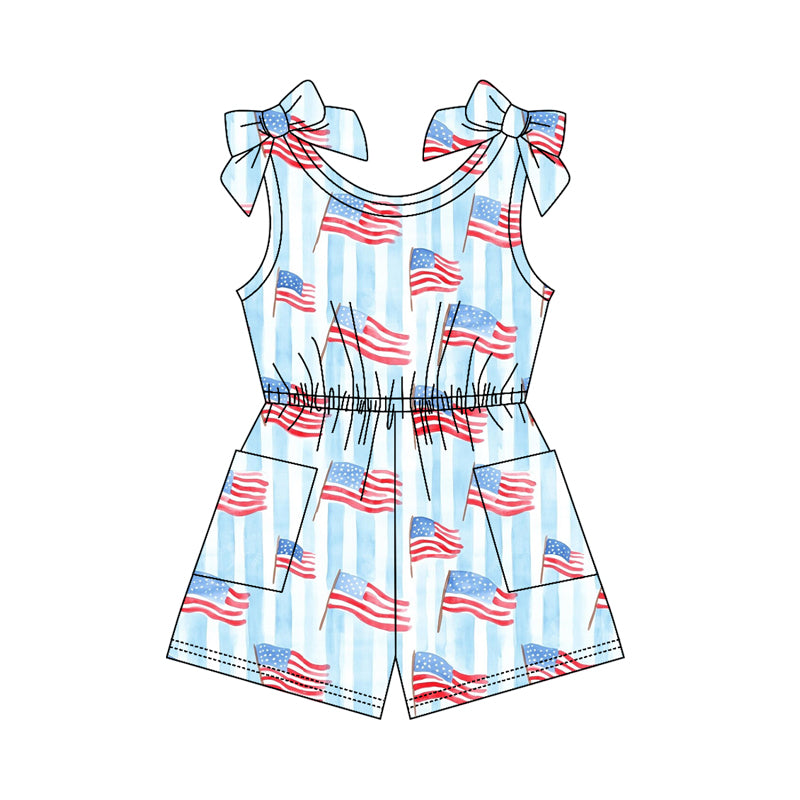 America girls flag design jumpsuit preorder