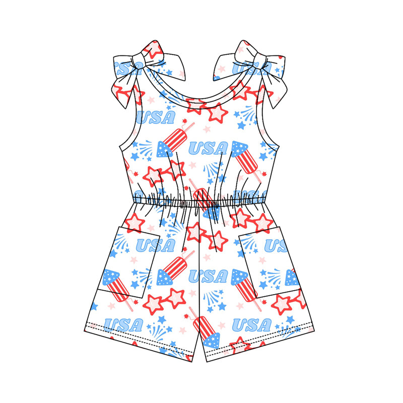 America girls july 4th design jumpsuit preorder