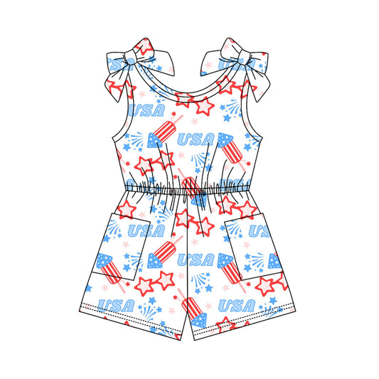 America girls july 4th design jumpsuit preorder