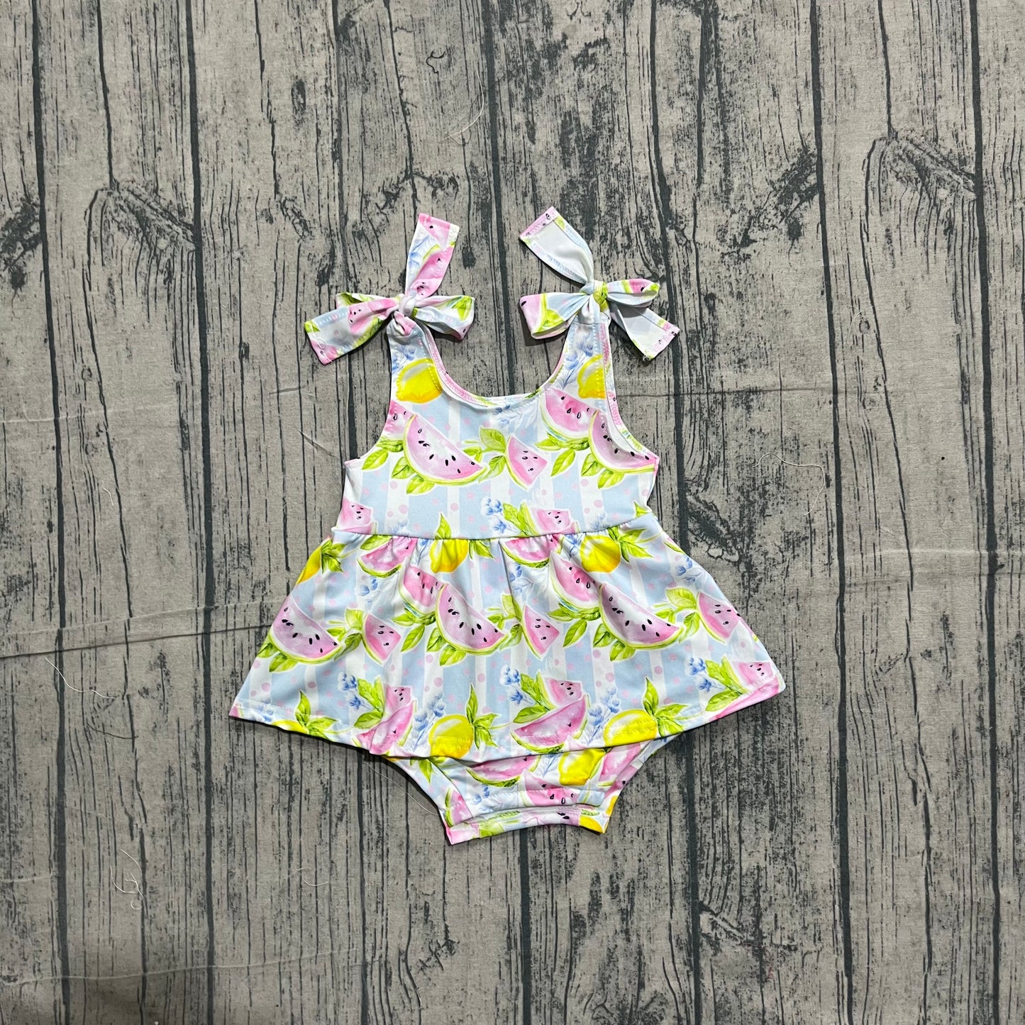 Watermelon print toodle girl summer romper preorder