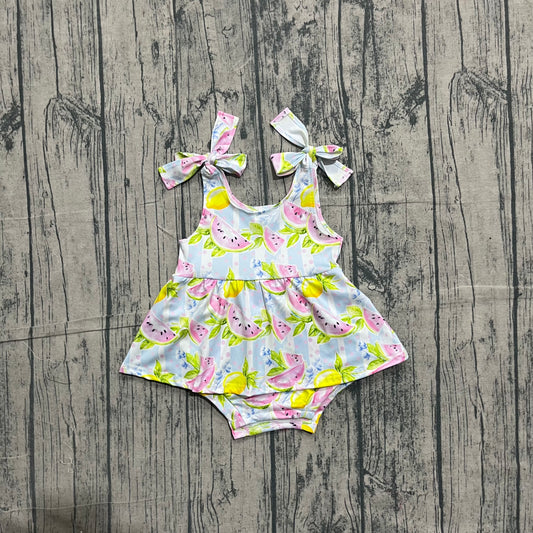 Watermelon print toodle girl summer romper preorder