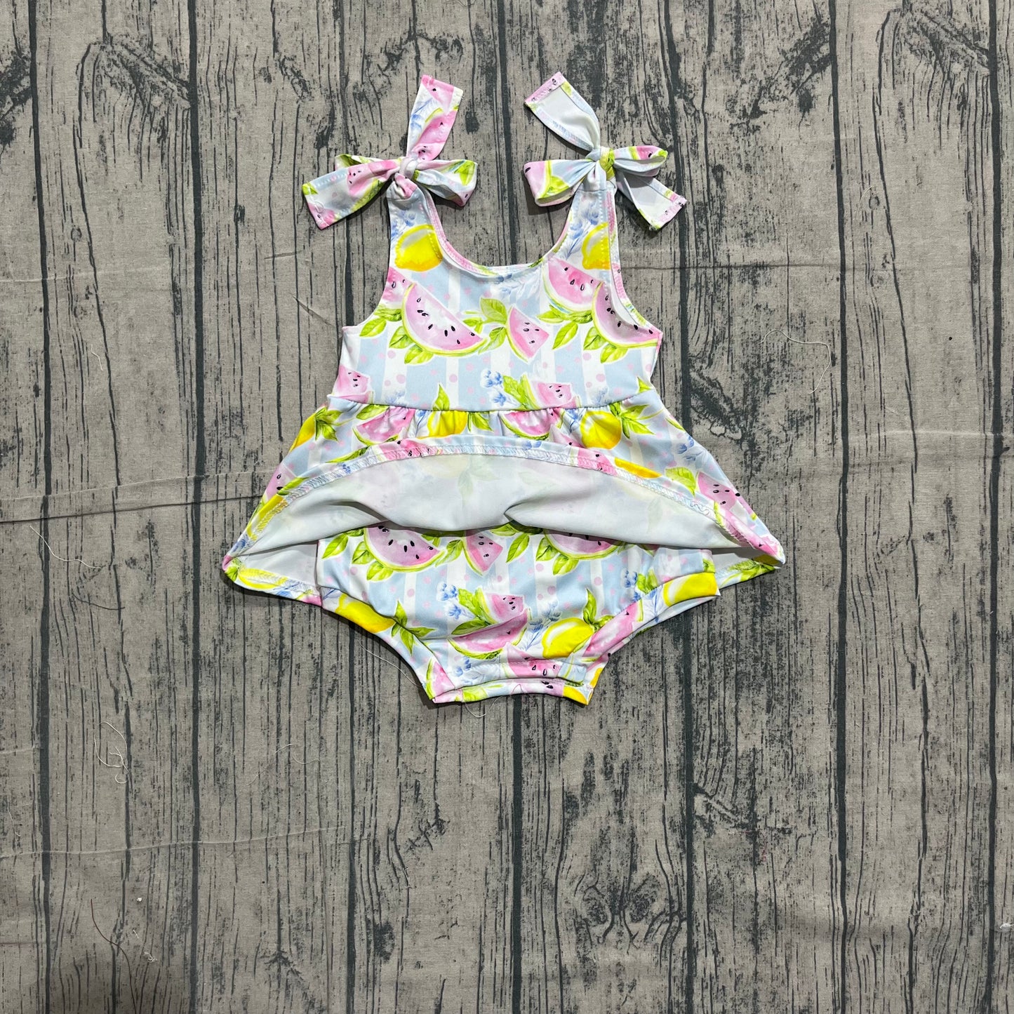 Watermelon print toodle girl summer romper preorder