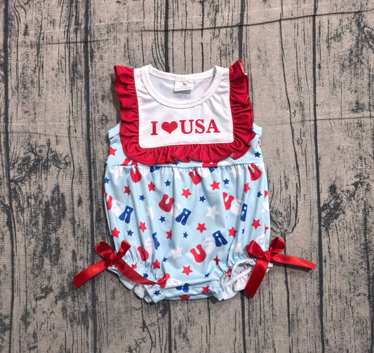 I love USA toddle girls summer romper preorder