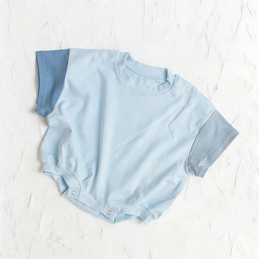 Sky blue color infant baby girl summer romper preorder