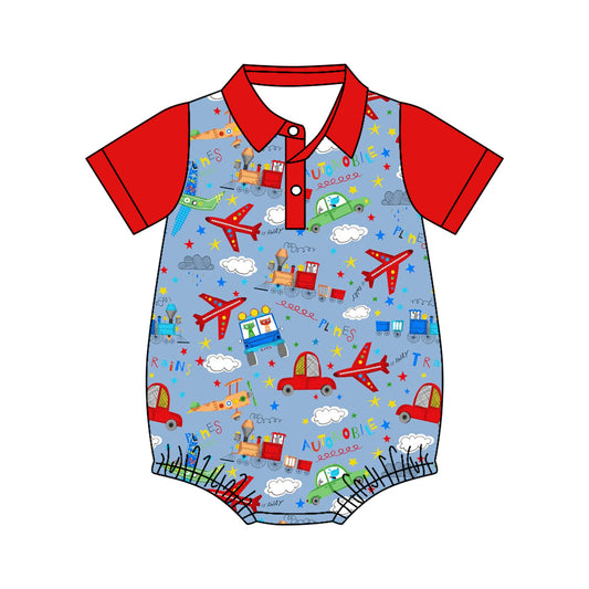 Toddle baby boy plane design summer romper preorder