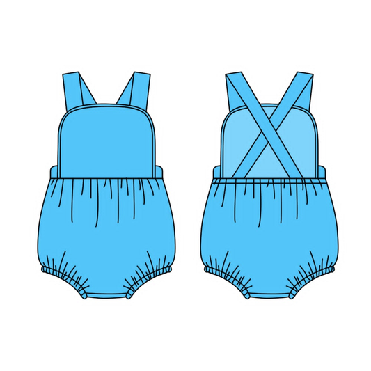 Toddle baby girl blue color romper preorder