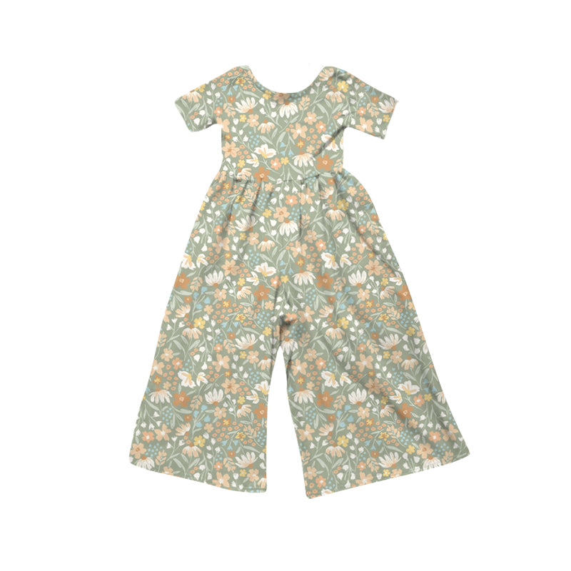 Flowers design girls summer  jumpsuit preorder