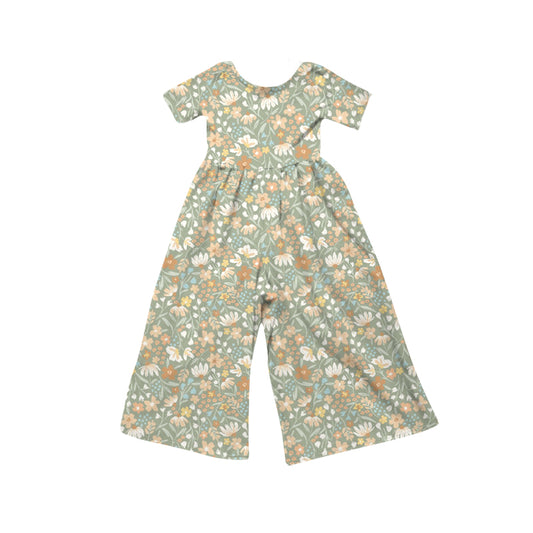 Flowers design girls summer  jumpsuit preorder