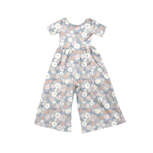 Flowers design girls summer  jumpsuit preorder