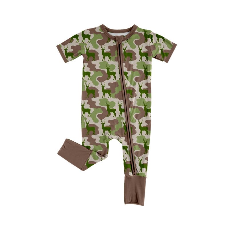Toddle baby deer camo short sleeve romper preorder