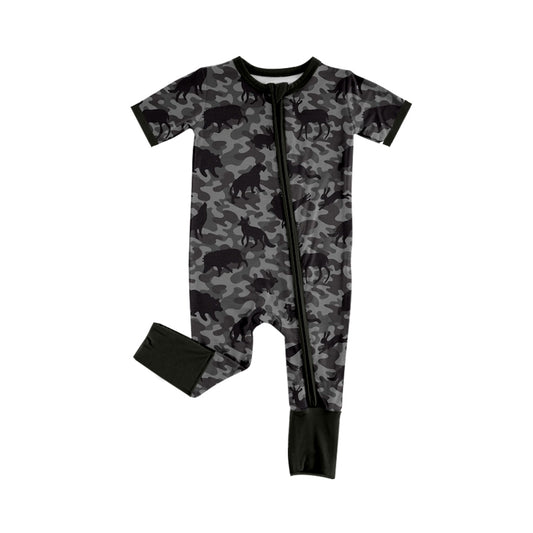 Toddle baby deer camo short sleeve romper preorder