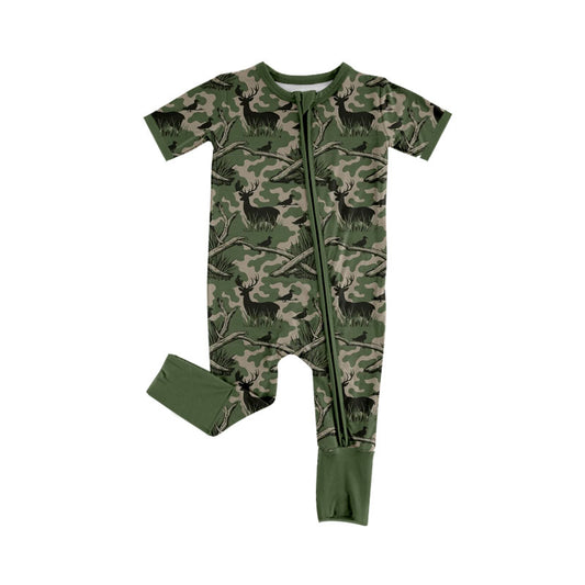Toddle baby deer camo short sleeve romper preorder