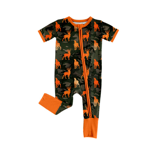 Toddle baby deer camo short sleeve romper preorder