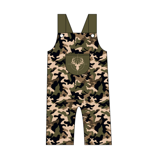 Deer camo design boy summer  jumpsuit preorder