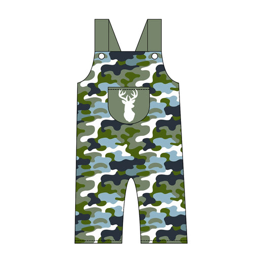 Deer green camo design boy summer  jumpsuit preorder