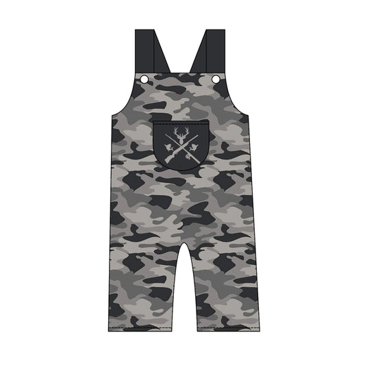 Deer grey camo design boy summer  jumpsuit preorder