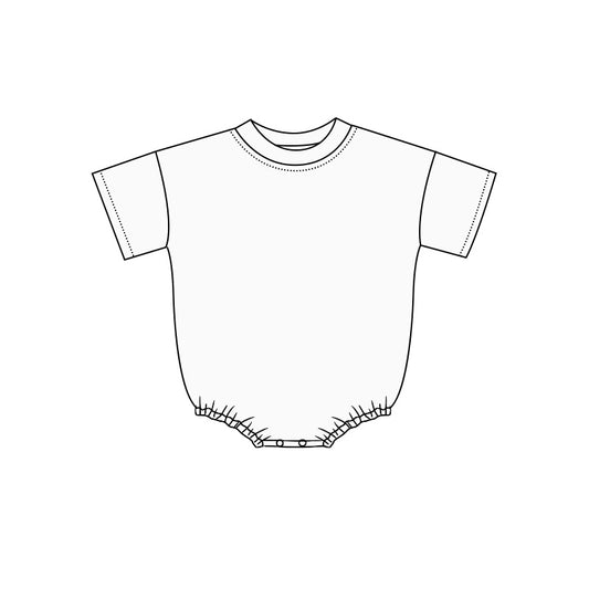 Toddle baby short sleeve white color romper preorder