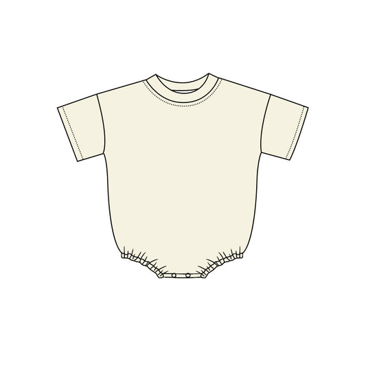 Toddle baby short sleeve cream color romper preorder