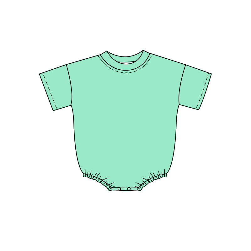 Toddle baby short sleeve solid cotton romper preorder