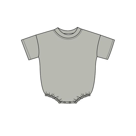 Toddle baby short sleeve light grey romper preorder