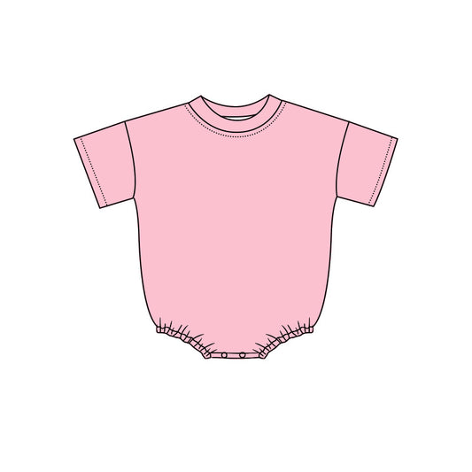 Toddle baby short sleeve light pink romper preorder