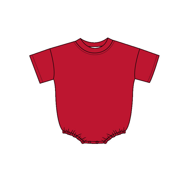Toddle baby short sleeve red romper preorder