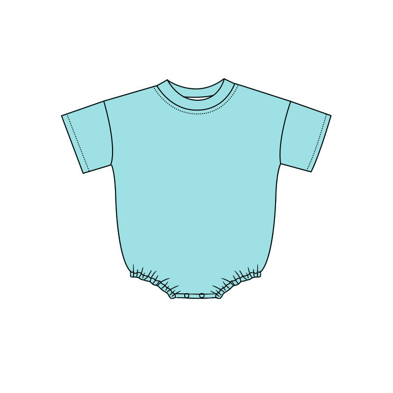 Toddle baby short sleeve light blue romper preorder