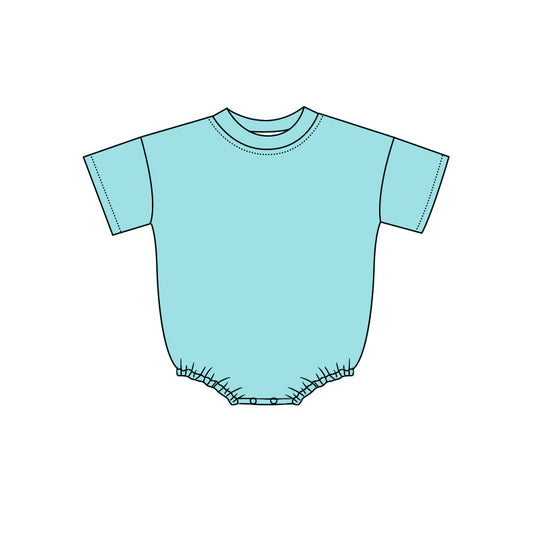 Toddle baby short sleeve light blue romper preorder