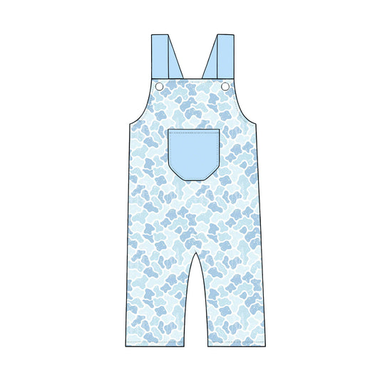 Toddle baby boy blue camo jumpsuit preorder