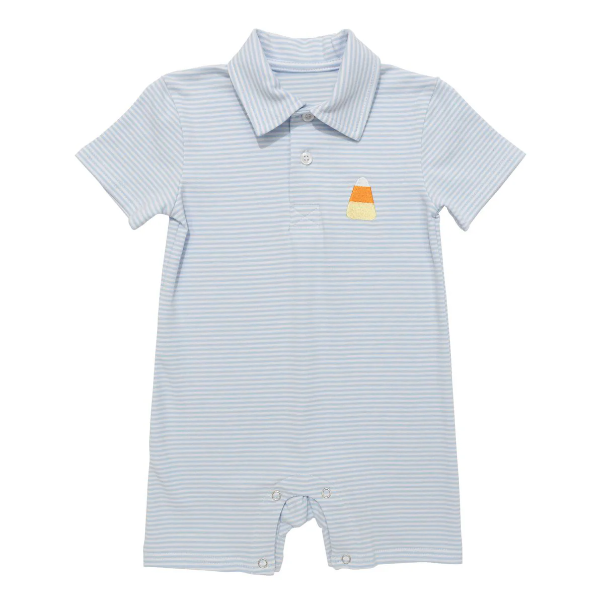 Toddle baby boy short sleeve Halloween candy corn design romper preorder