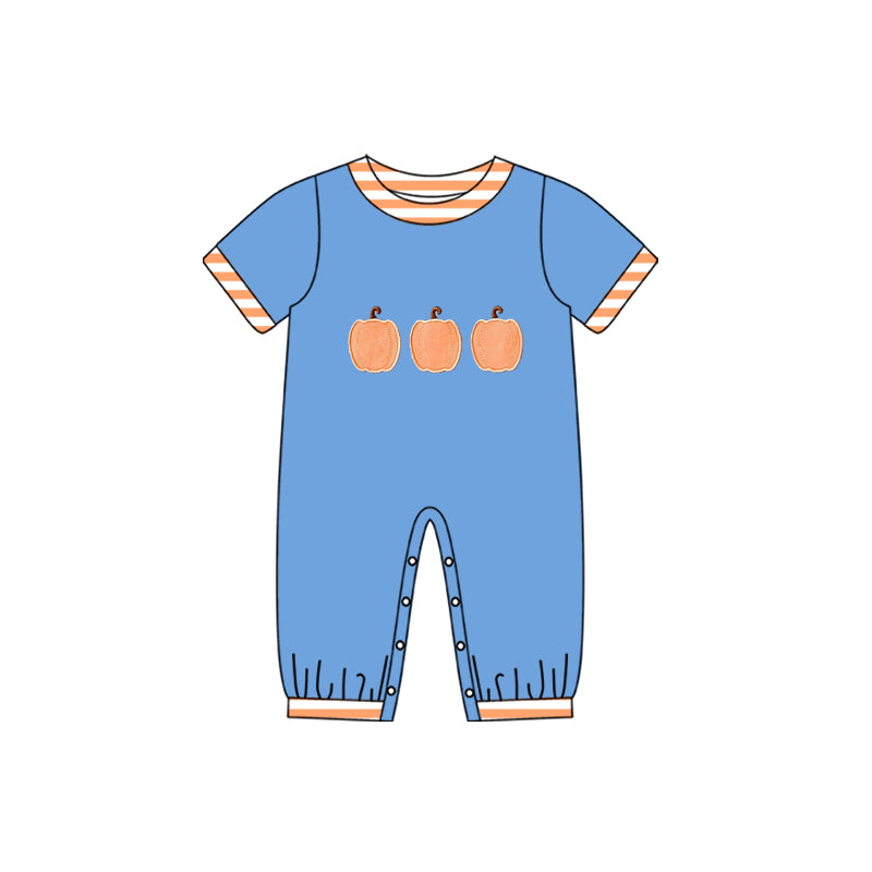 Toddle baby boy fall pumpkins design romper preorder