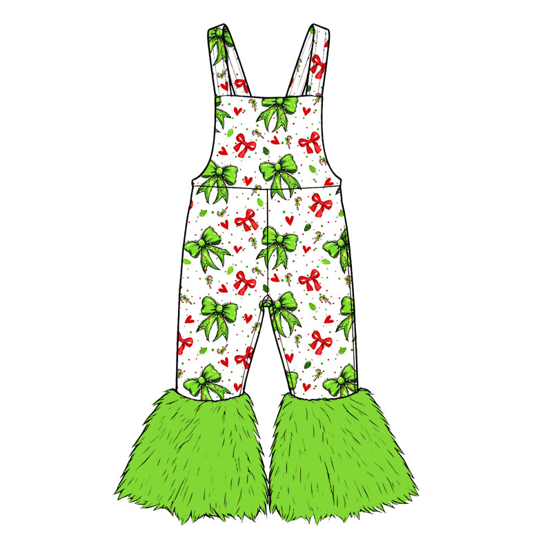 Toddle girls Christmas green face jumpsuit preorder