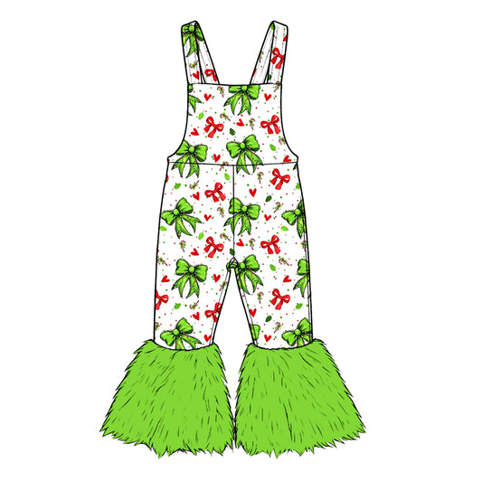 Toddle girls Christmas green face jumpsuit preorder